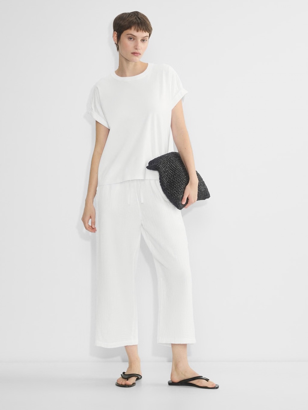 Little Moon AirPlush Cotton Sail Cropped Pant
